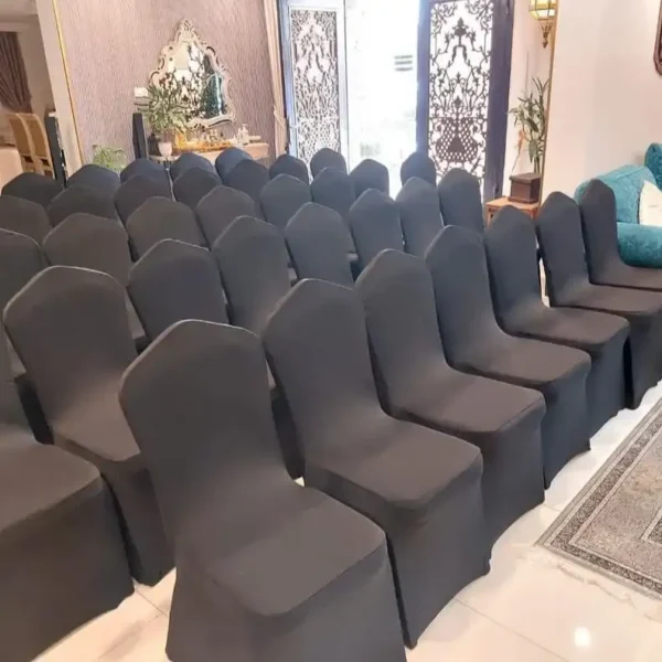 Black Stretch Cover Chair - Image 2