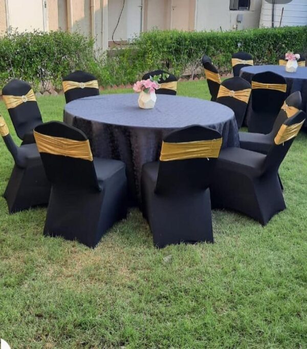Black Stretch Cover Chair - Image 3