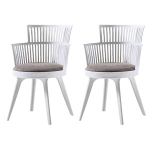 Glam Plastic Dining Chair White